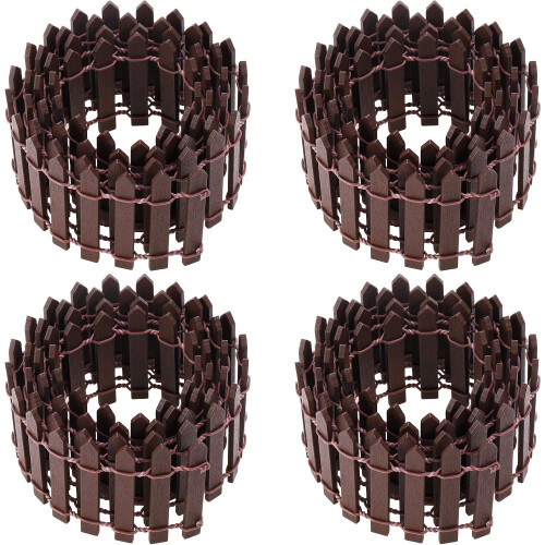 Chinco 4 Peças 35 Polegadas Mini Cerca Ornamentada de Jardim para Casa de Bonecas