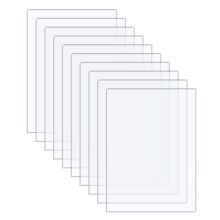 Langaelex 10 Pack of Acrylic Sheets 8x10-0.043"""" Thick Clear Extruded Plexiglass Sheets for Crafts Picture Frame Projects Display & DIY
