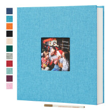 Spbapr groes Fotoalbum, selbstklebend, 3 x 5, 4 x 6, 5 x 7, 8 x 10 Bilder, magnetisches Sammelalbum, 40 leere Seiten, Leineneinband, DIY-Album mit e