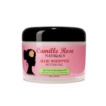 Camille Rose Aloe Whipped Butter -hiustenmuotoilugeeli aloe veralla ja macadamia  ljyll   kosteuttaa ja antaa kevytt   pitoa kaikille hiustyypeille