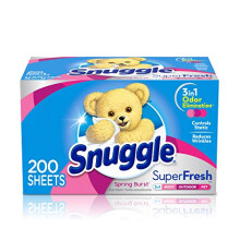 Snuggle Plus SuperFresh Fazzoletti Asciugatrice, Controllo Statico, Tecn. Eliminazione Odori, 200 Pezzi