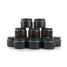 Termszetes csomagols veg borostyn 1 oz tgely - 12 csomag res kerek tgely szpsgpolsi termkekhez lotionok s pderek - fekete fedl - kis
