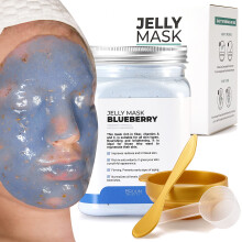 BRUN Jelly Mask Jar Blueberry Burst Peel-Off Face Care Rubber Mask - En 23 fl oz Skin Care Moisturizing Gel Mask Jar Spa Set fr mn kvinnor och