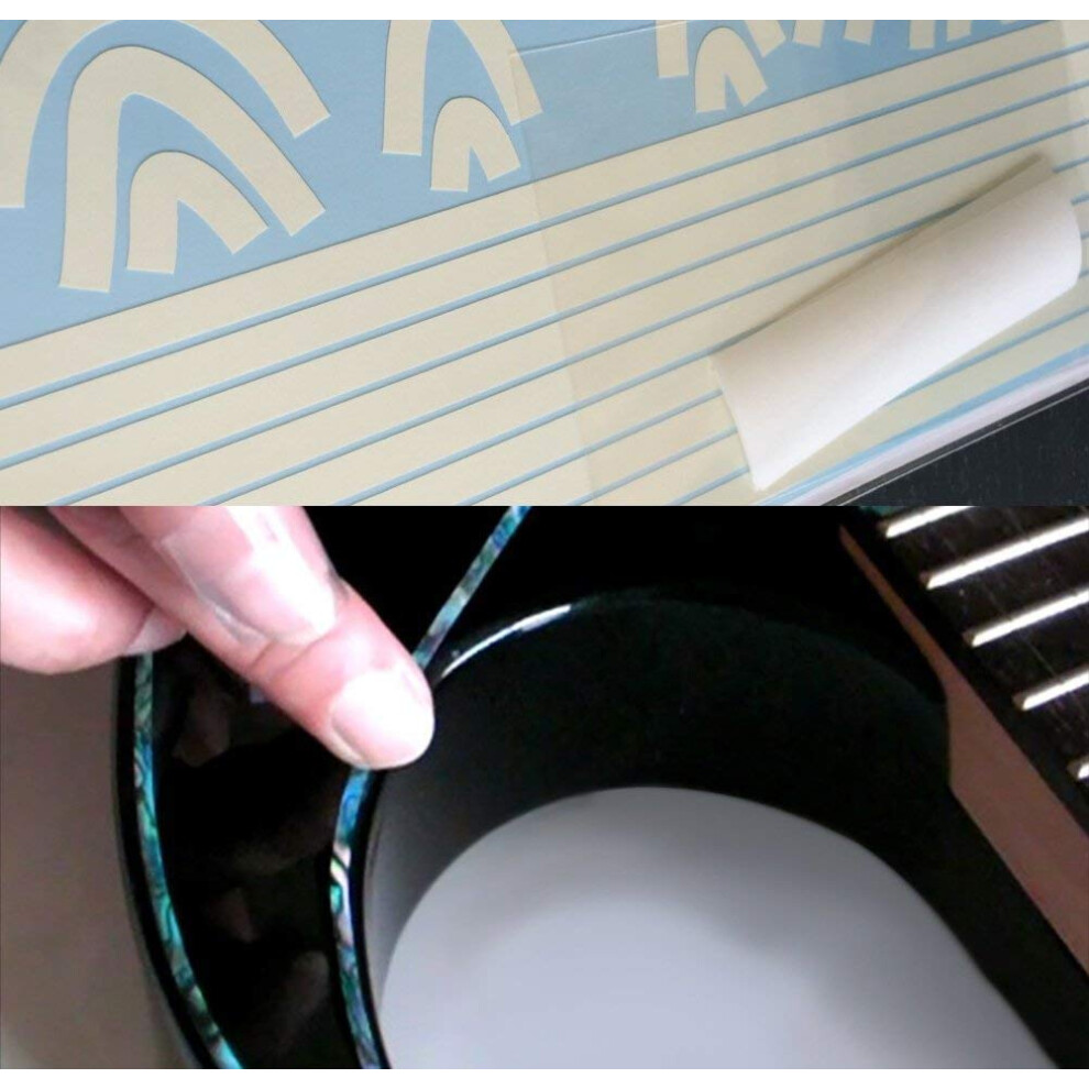 Binding Stickers BI-5CR - Adesivi Per Chitarra E Basso, Manico E Paletta, 5 Mm, Colore: Crema-image