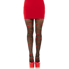 Spandex Sheer Polka Dot Cherry Sights.