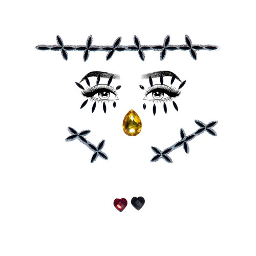 Stitches selbstklebender Gesichtsschmuck-Aufkleber.