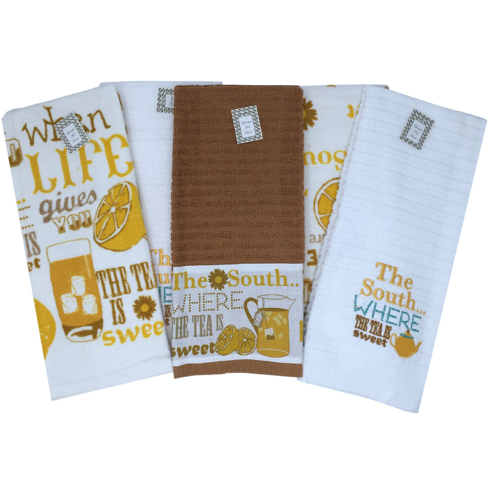 Lot de 5 torchons    vaisselle The South Sweet