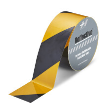 Reflektierendes Band, Schwarz/Gelb, 2 x 10 Yards