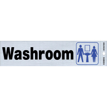Hillman 848604 Washroom Sign 2x8 inches