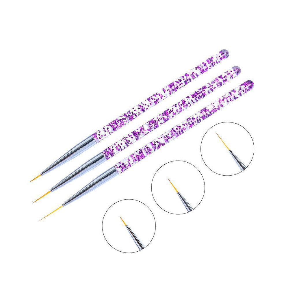 3 pieces professional nail brushes nail brushes nail art Blue-image-OPC-PBYBH5J-NEW