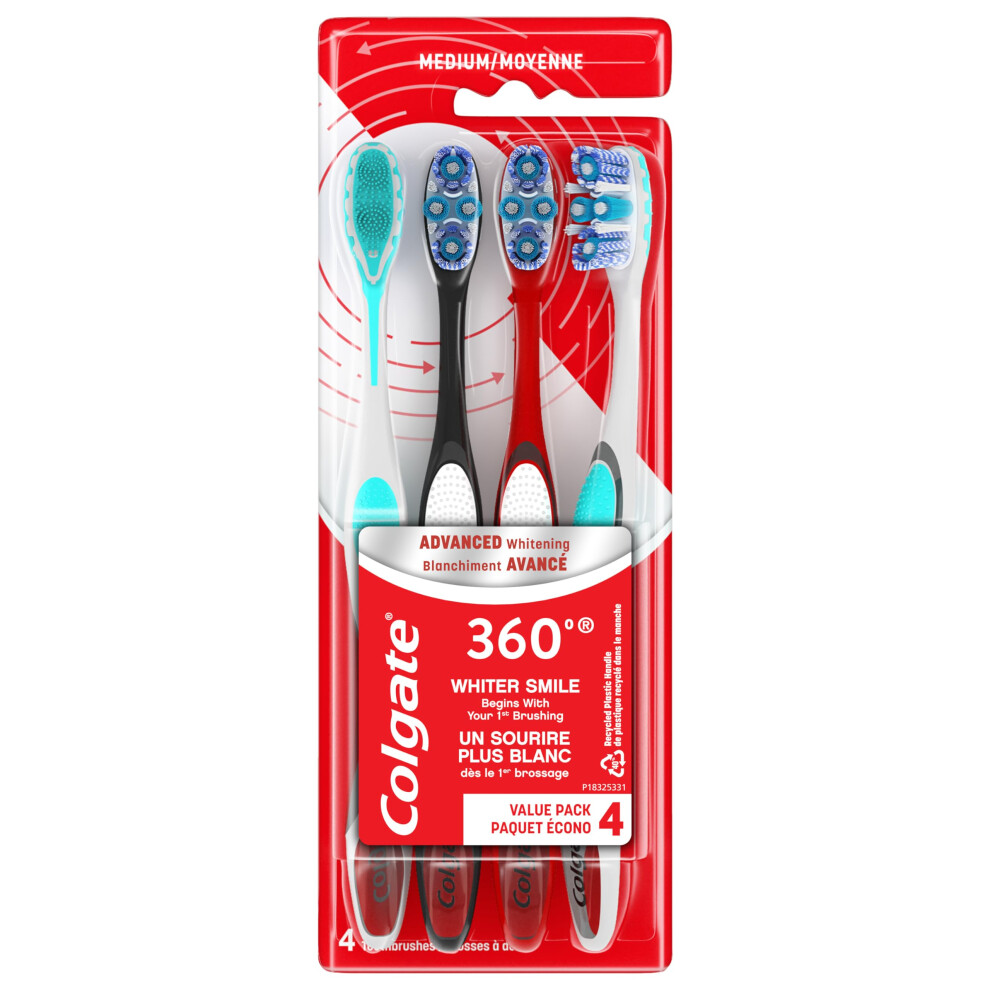 Colgate 360 Advanced Optic White  4pk  Medium