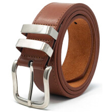 Ossi Herrengrtel, 38 mm, mit doppelter Schlaufe, Hellbraun, 5XL