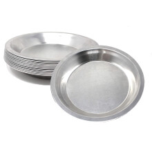 Pie Plate Aluminium Metal 8 tommer pande - Sæt på 10