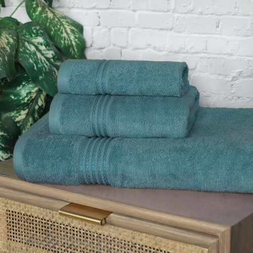 Superior NS Parent 3 Piece Towel Set Sapphire 1