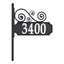 Nite Bright Scroll Reflective Address Post Sign
