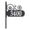 Nite Bright Scroll Reflective Address Post Sign 1