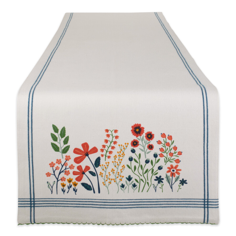 DII Flower Garden Embellished Table Runner 14x72-image-OPC-PGG97D7-NEW