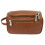 Piel Leather U-Zip Toiletry Kit  Saddle  One Size 1