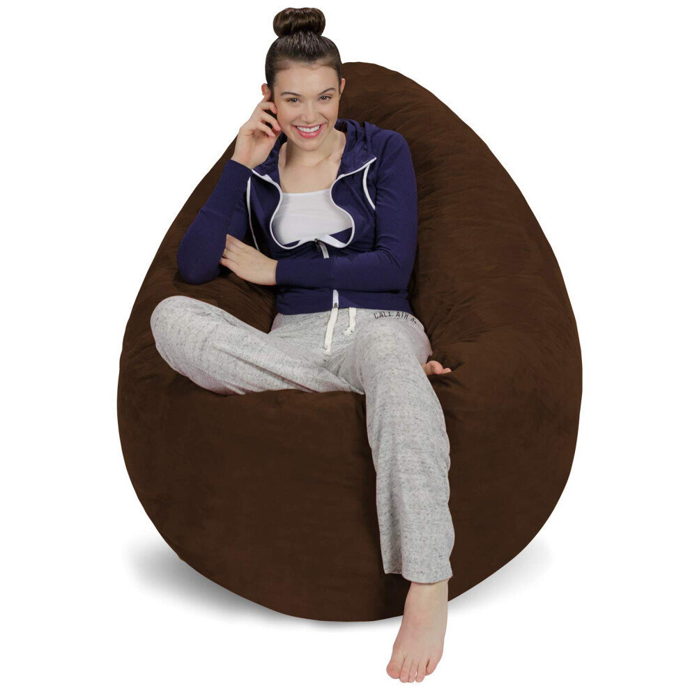 Sofa Sack Zitzak Stoelhoes 5-Voet Chocolade-image