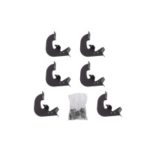 Kit staffa per pedana laterale esagonale DEE ZEE DZ 66340, nero