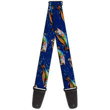 Guitar Strap Bass Fish Water Bubbles 2 Inches Wide