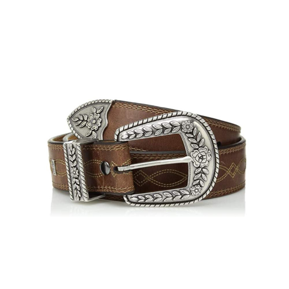 ARIAT Women's Fatbaby Center Stitch Belt Brown 38