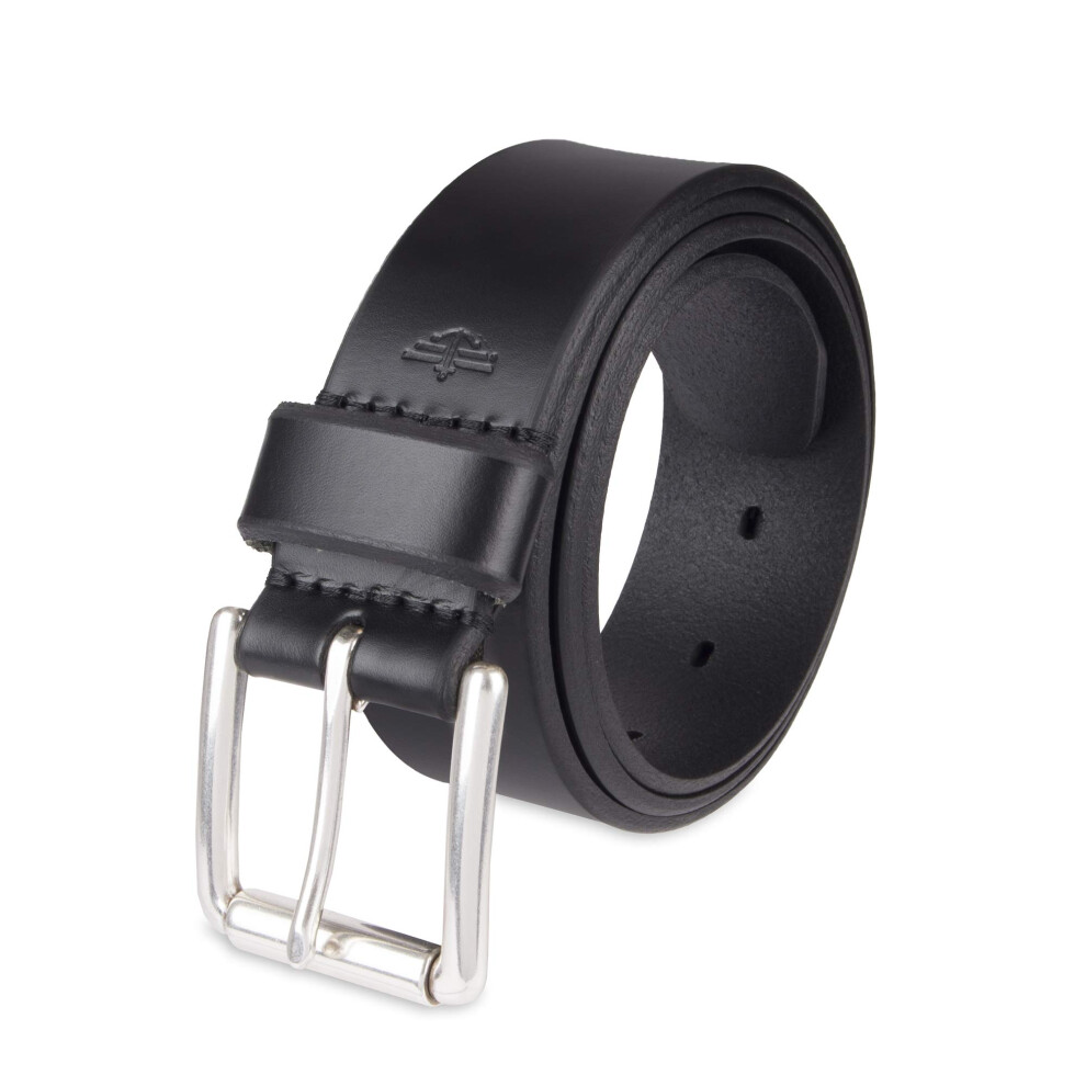 Ceinture en cuir d?contract?e essentielle Docker pour homme, noire