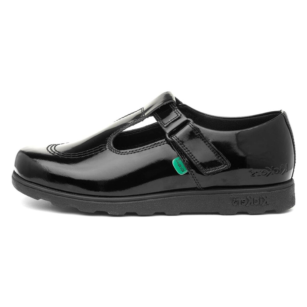 Kickers Women's Fragma T-Bar School Shoes 7 Black