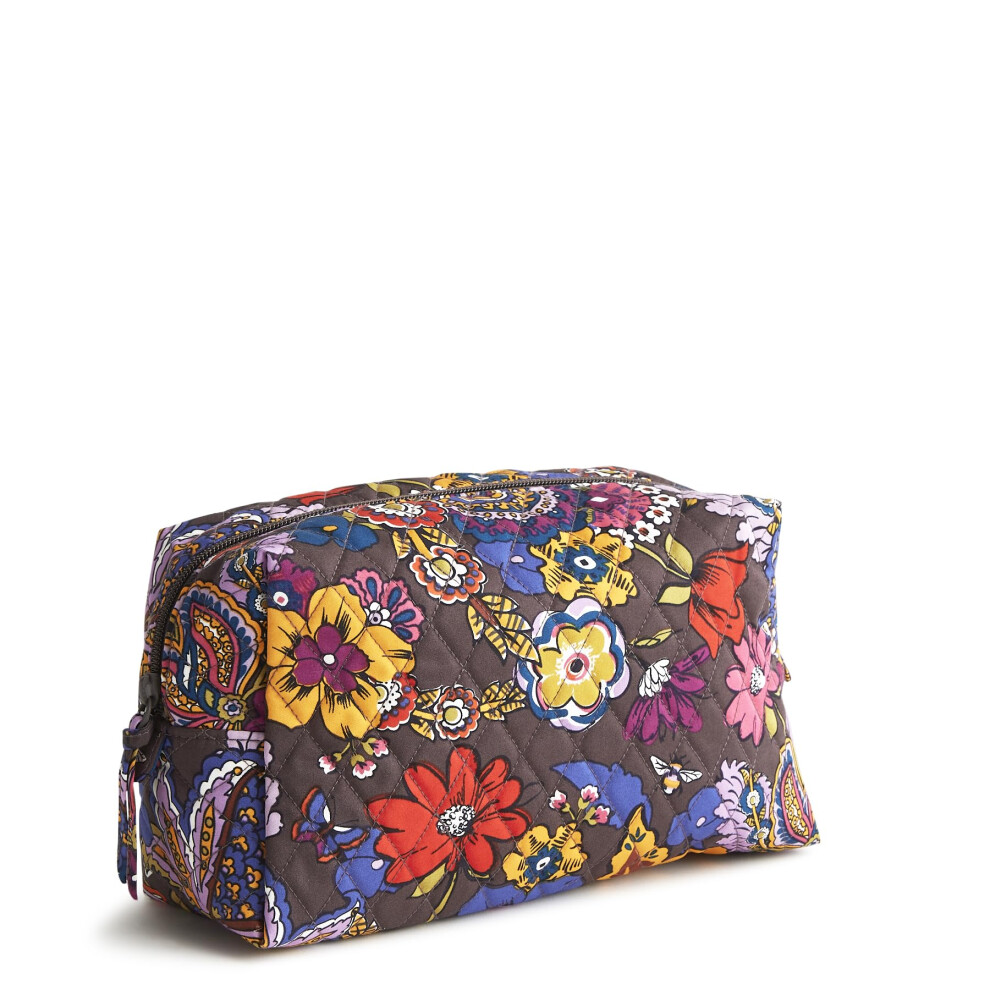Vera Bradley Cosmetici Grandi In Cotone, Bouquet Colorato, Taglia Unica, Cosmetici Grandi In Cotone