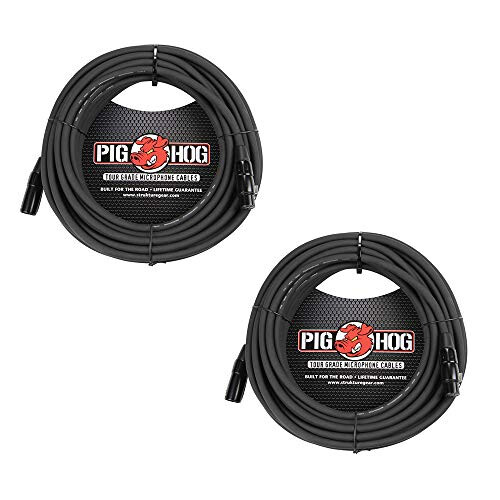 Pig Hog PHM50 -sarjan 50' XLR-mikrofonikaapelit 2 kpl