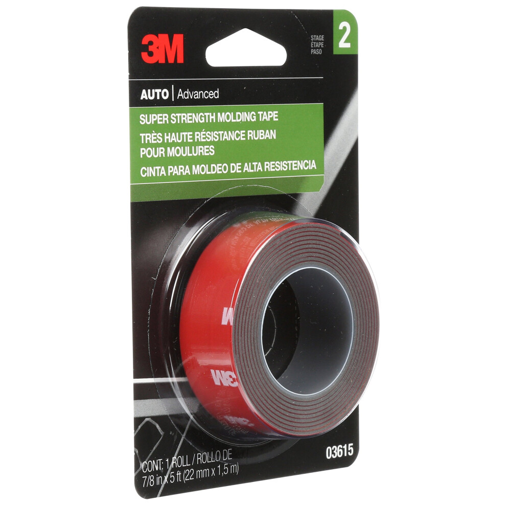3M Super Strength Molding Tape  03615  7/8 in x 5 ft
