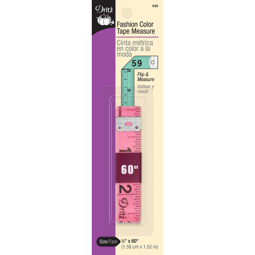 DRITZ 836 Fita de fita de moda Medida 5/8 por 60 polegadas 1