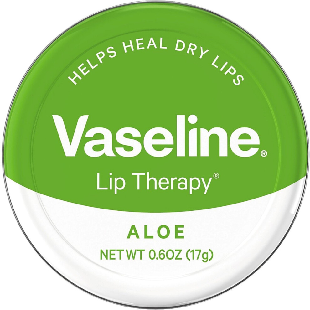 Vaseline Lip Therapy Lip Balm Tin  Aloe Vera  0.6 oz