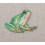 Tree Frog  Shimmery Green  Embroidered  Iron-on Patch 5