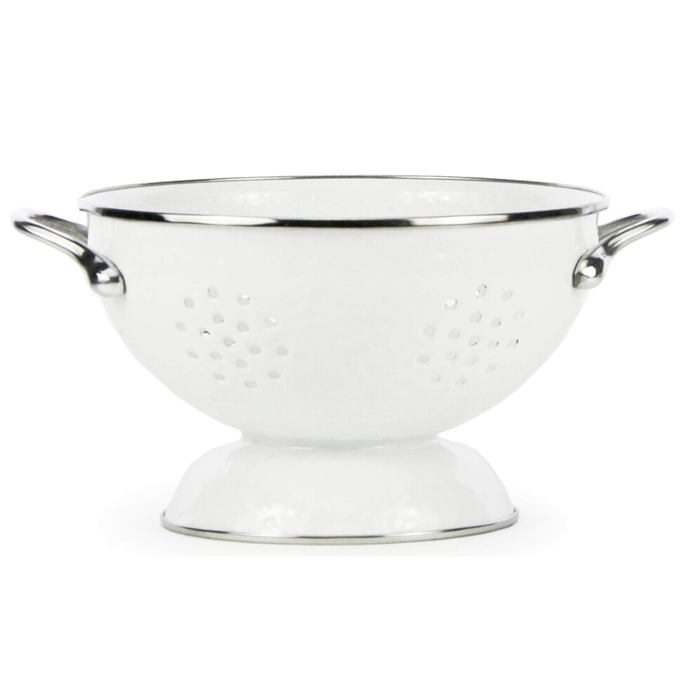 Golden Rabbit Enamelware - 3qt Colander (Solid White)-image-OPC-PGG99JK-NEW