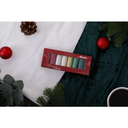 Mettler Christmas Thread kit 1500 yd/1372m Assorted 2