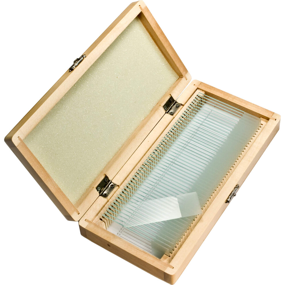 Barska 50 Prepared Microscope Slides with Wooden Case
