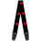 Buckle-Down Guitar Strap Star Black Red 2 Inches Wide 1