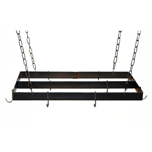 Support     casseroles rectangulaire noir Rogar avec barre centrale 30""""x15""""