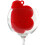 Norpro Red Flower-Shaped Silicone Dish Brush Scrubber 3