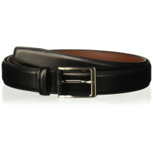Perry Ellis Herren-Leder-Amigo-Kleidergrtel, Schwarz, 36