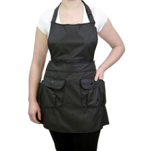 CHARLENE Courtney Convertible Zip Apron #9044 (Black)