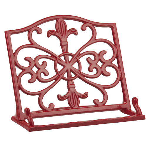 Home Basics Σταντ Μαγειρικής από Χυτοσίδηρο Fleur De Lis, Κόκκινο