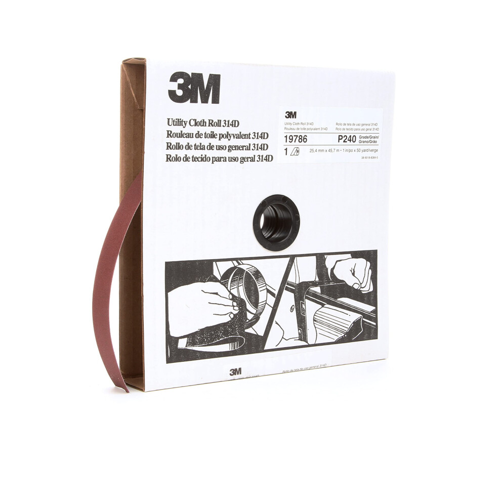 3M Utility Cloth Roll 314D  1 in x 50 yd P320 J-weight