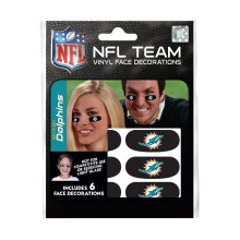 The Party Animal NFL Miami Dolphins Eye Schwarze Aufkleber