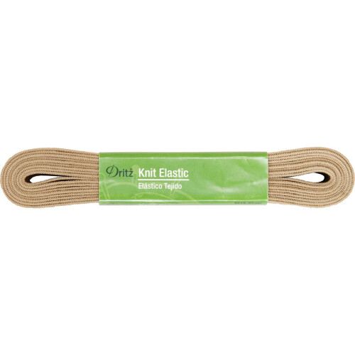 Dritz 9518-Khaki strik elastisk Khaki 3-yard med 1-tommer