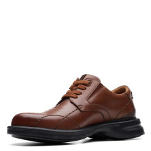 Clarks Men's Gessler Lace Oxford Dark Tan Leather 13
