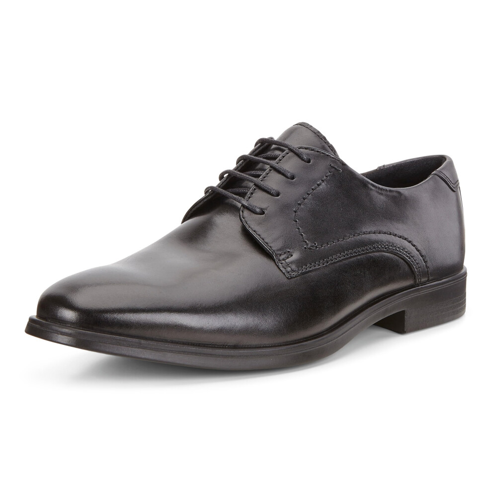 ECCO mens Melbourne Tie Oxford Black/Magnet 8-8.5 US