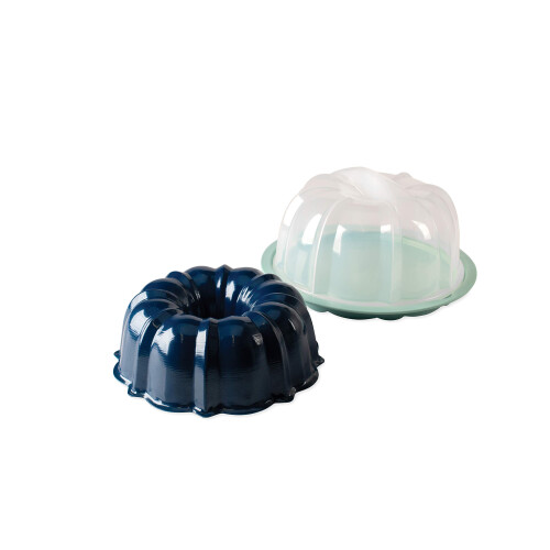 Nordic Ware Translucent Cake Keeper + Bundt Pan  Silver