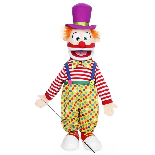 25"""" Clown w/Hat  Full Body  Ventriloquist Style Puppet